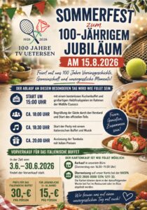Sommerfest 100jahre flyer
