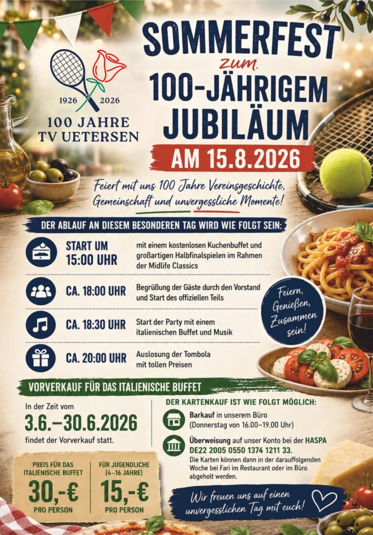 Sommerfest 100jahre flyer